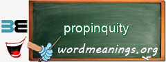 WordMeaning blackboard for propinquity